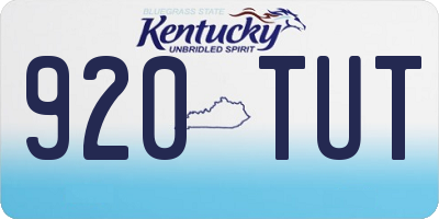 KY license plate 920TUT