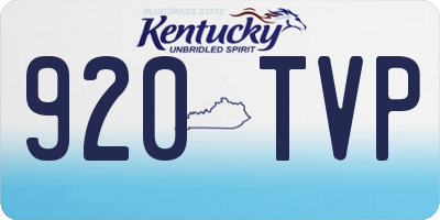 KY license plate 920TVP
