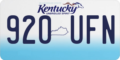 KY license plate 920UFN