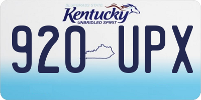 KY license plate 920UPX