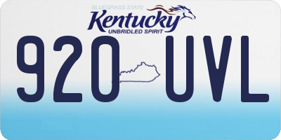 KY license plate 920UVL