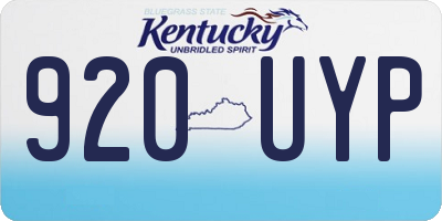 KY license plate 920UYP