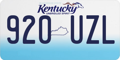 KY license plate 920UZL