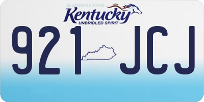 KY license plate 921JCJ