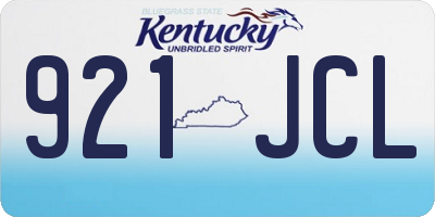 KY license plate 921JCL