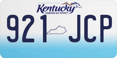 KY license plate 921JCP