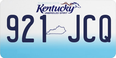 KY license plate 921JCQ