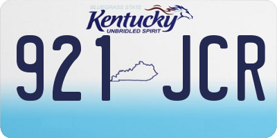 KY license plate 921JCR
