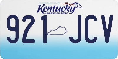 KY license plate 921JCV