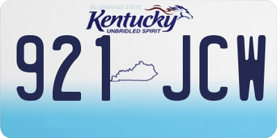 KY license plate 921JCW