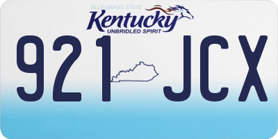 KY license plate 921JCX