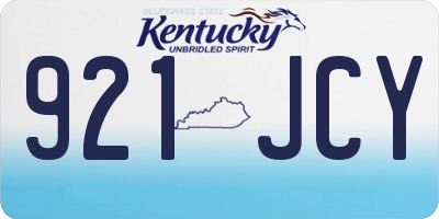 KY license plate 921JCY