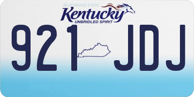 KY license plate 921JDJ