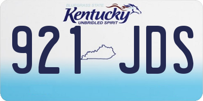 KY license plate 921JDS
