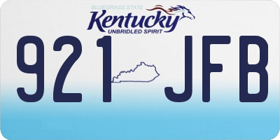 KY license plate 921JFB