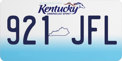 KY license plate 921JFL