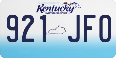 KY license plate 921JFO