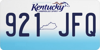 KY license plate 921JFQ