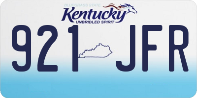 KY license plate 921JFR