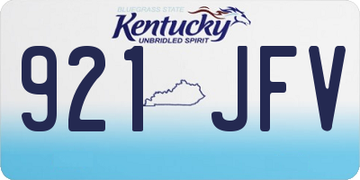 KY license plate 921JFV