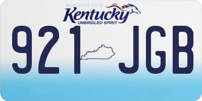 KY license plate 921JGB
