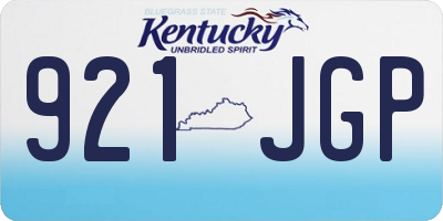 KY license plate 921JGP