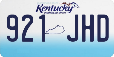 KY license plate 921JHD