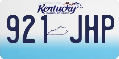 KY license plate 921JHP