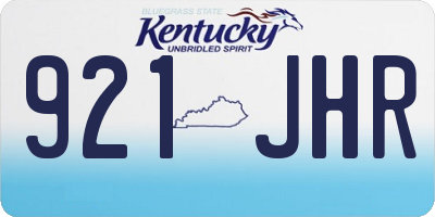 KY license plate 921JHR