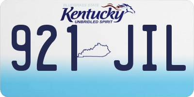 KY license plate 921JIL