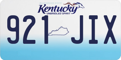 KY license plate 921JIX