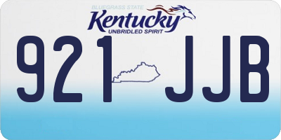 KY license plate 921JJB