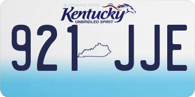KY license plate 921JJE