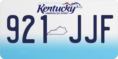 KY license plate 921JJF