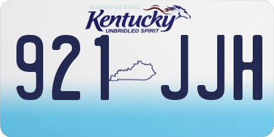 KY license plate 921JJH