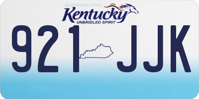 KY license plate 921JJK