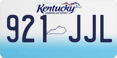 KY license plate 921JJL