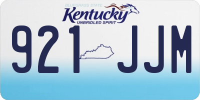 KY license plate 921JJM