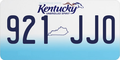 KY license plate 921JJO