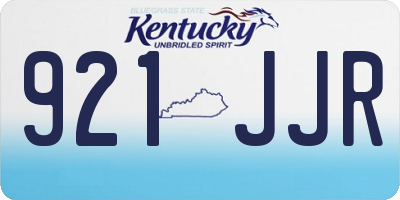 KY license plate 921JJR