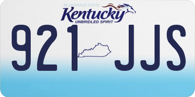 KY license plate 921JJS