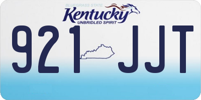 KY license plate 921JJT
