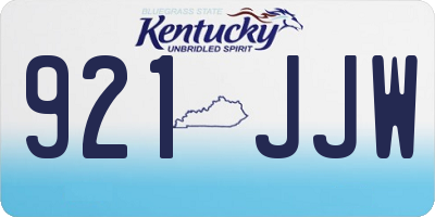 KY license plate 921JJW