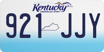 KY license plate 921JJY
