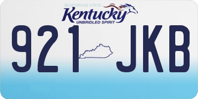 KY license plate 921JKB