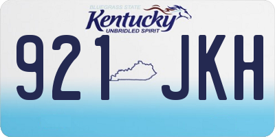 KY license plate 921JKH