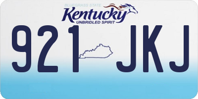 KY license plate 921JKJ