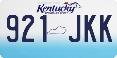 KY license plate 921JKK