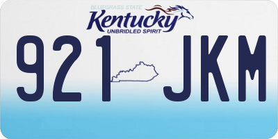 KY license plate 921JKM