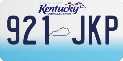 KY license plate 921JKP